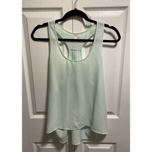 Frenchi Womens Size Small Scoop Neck Racerback Tank Top Teal Blue